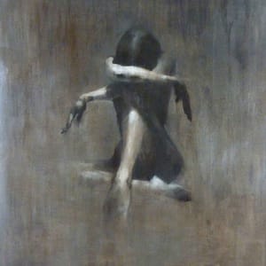 Abstract figure in a contemplative pose