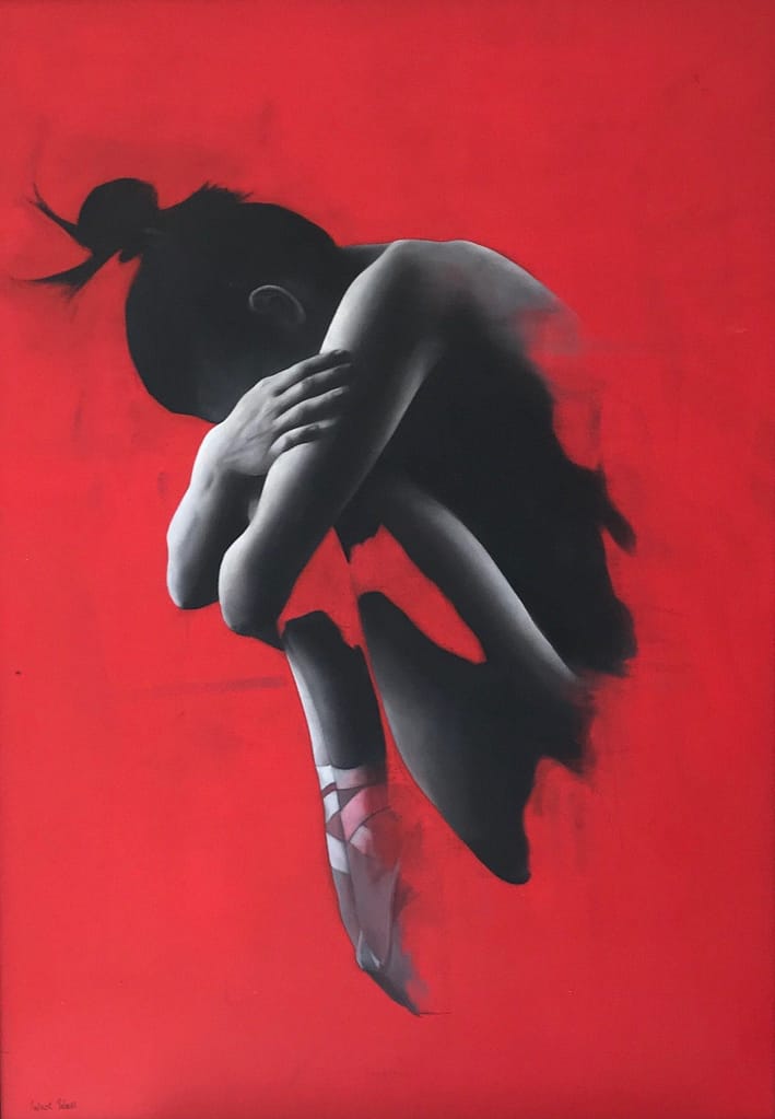 Gallery 27 Red Ballerina - large oil painting by Patrick Palmer